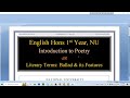 live class 87।। literary and prosodic terms ballad stanza heroic couplet blank verse etc.