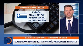 Πληθωρισμό-μαμούθ 10,7 για τον Μάιο ανακοίνωση η Eurostat | Μεσημεριανό Δελτίο Ειδήσεων | OPEN TV