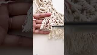 リーフ模様のマクラメミラー作ってみた(作品) Leaf pattern Macrame mirror #short #youtubeショート #ハンドメイド