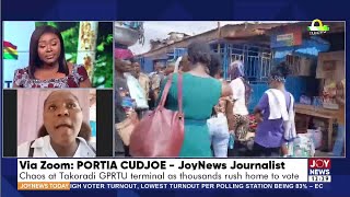 Election 2024: Chaos at Takoradi GPRTU terminal as thousands rush home to vote | JoyNews Today