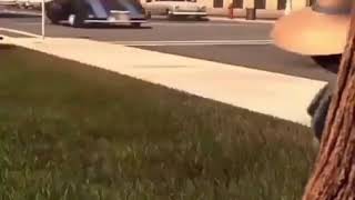 Mr. Incredible deliberately runs over an old lady.