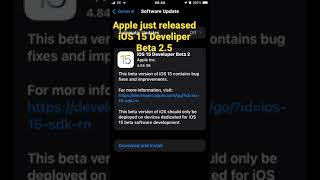 Apple just released iOS 15 Developer Beta 2.5 and iOS 15 public Beta