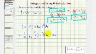 Ex: Indefinite Integral in the form x^n*sqrt(a^2+x^2) Using U-Substitition