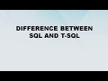 Difference between SQL and T-SQL || SQL vs T-SQL || Difference World