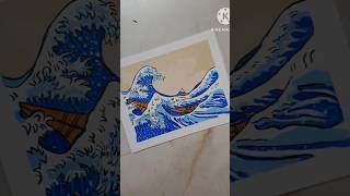 #shorts The Great Wave off Kanagawa #art #painting