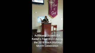 Achievers United USA Kedah 2/17/18