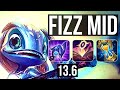 FIZZ vs GALIO (MID) | 11/1/9, 2.8M mastery, 1900+ games, Legendary | KR Challenger | 13.6