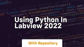 Using python in labview 2022