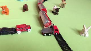 Train Accident 🔥  Indian Passenger Train Set | Rajdhani Fast Express | Centy Toy Train in Village