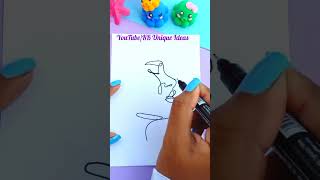 Cute One Stroke Drawing _ A Girl Face / Satisfying Creative art /#shorts #kbuniqueideas