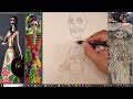 clase de dibujo 91 calaveras dia de muertos principiantes