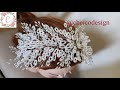 İncili gelin tacı yapımı diy beaded bridal hairpiece