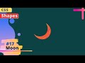 css shapes |how to make moon 🌙 using css #codingshorts