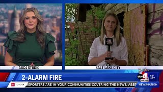 Firefighters respond to 2-alarm fire in Salt Lake City