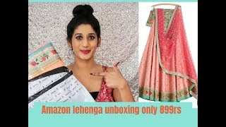 UNBOXING Best Lehenga from Amazon -only 899 rs- is it good enough?