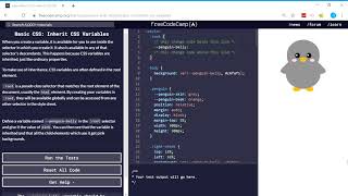 Basic CSS (42/44) | Inherit CSS Variables | freeCodeCamp
