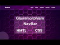 Glassmorphism NavBar CSS , HTML |  SHADOW