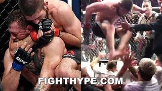 (WOW!) INSANE RIOT AFTER KHABIB DESTROYS MCGREGOR AT UFC 229; MULTIPLE ANGLES OF CHAOTIC BRAWL