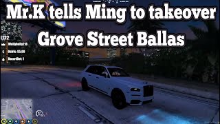 Mr.K tells Ming to takeover Grove Street Ballas🤣 | No-Pixel 3.1