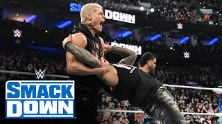 FULL MATCH – Cody Rhodes, Seth Rollins and Jey Uso whip The Bloodline: SmackDown