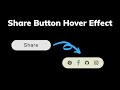 Sharing Button Hover Effect || FontAwesome Icons || HTML5 & CSS3 || Full Tutorial