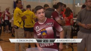 European Table Hockey Championship 2016: Kevin Eriksson (FIN) - Raivis Miglinieks (LAT)