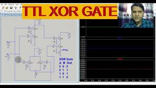 LTSpice TTL XOR Gate Simulation || XOR Gate Using Transistor || Digital Electronics