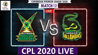 CPL 2020 LIVE | CPL 2020 Match 12 | Guyana Amazon Warriors vs Jamaica Tallawahs