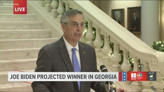 Georgia secretary of state full press conference on election results