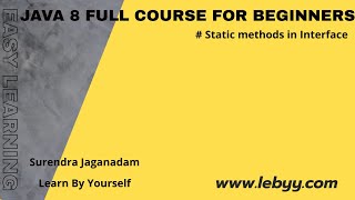 Java 8 features :: Static methods in Interface | Java 8 features for Beginners