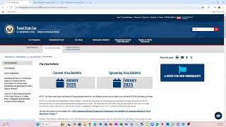 How to Access the U.S. Department of State Bureau of Consular Affairs Visa Bulletin