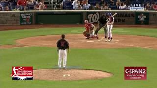 Rep. Pascrell Responds to Cheers with Successful At-Bat during 2018 Congressional Baseball Game