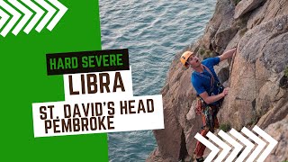 Pembroke trad climbing - Libra - Hard Severe 4b* - St Davids Head