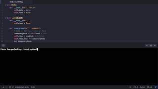 Singly Linked List in Python (Part 4/10) - Python implementation of head node insertion