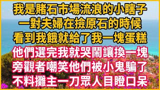 我是賭石市場流浪的小瞎子！一對夫婦在撿原石的時候！看到我餓就給了我一塊蛋糕！他們選完我就哭鬧讓換一塊！旁觀者嘲笑他們被小鬼騙了！不料攤主一刀眾人目瞪口呆！#深夜淺談 #欺騙的故事 #人生哲學 #白月光