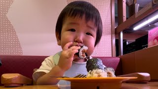 【1歳9ヶ月】スシローで食べるりっくん3 ［1 year and 9 months old］Rikkun eating at Sushiro 3