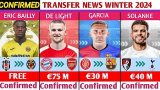 🚨ALL CONFIRMED AND RUMOURS  WINTER TRANSFER NEWS,HERE WE GO🔥BAILLY TO VILLAREAL DE LIGHT TO ARSENAL,