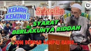 MURTAD-Syarat berlakunya riddah (murtad) #murtad #dosa #ustazazharidrus #ceramahlucu #uai