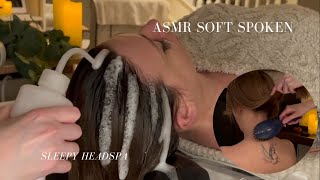 ASMR Real Person Head Spa for Deep Sleep (SOFT SPOKEN) 🌙 Relaxing Scalp Massage & Waterfall Halo