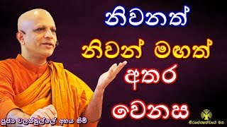 නිවනත් නිවන් මඟත් අතර වෙනස