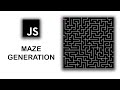 JavaScript Maze Generation (Depth First Search) Tutorial