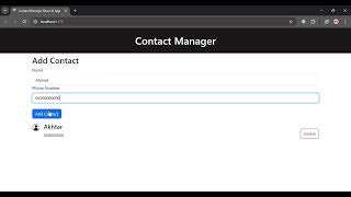 Contacts Manager React JS Project.