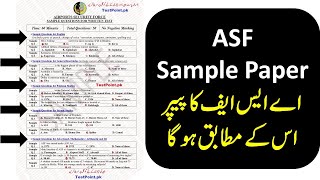 ASF Sample Paper 2023 for Corporal, ASI, LDC, UDC, Assistant, Steno