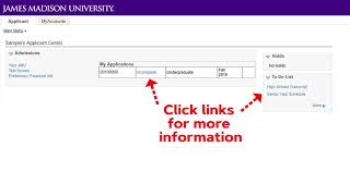 Checking Your JMU Application Status
