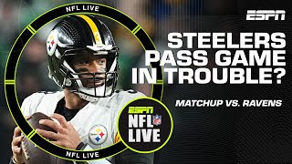 Steelers' run game puts their pass game in a DISADVANTAGEOUS situation vs. Ravens | NFL Live