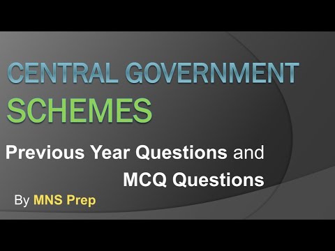 Central Government Schemes And Programms | Previous Years Questions ...