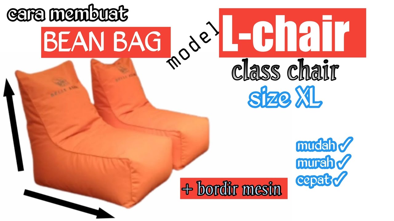 Cara Membuat Beanbag L-chair Mudah Dan Cepat || Terlaris - YouTube