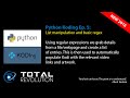 Python Koding 5: Lists, loops & regex