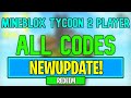 New Mineblox Tycoon 2 Player Codes | Roblox Mineblox Tycoon 2 Player Codes (May 2024)