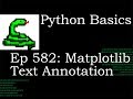Python Basics Tutorial Matplotlib Text Annotation